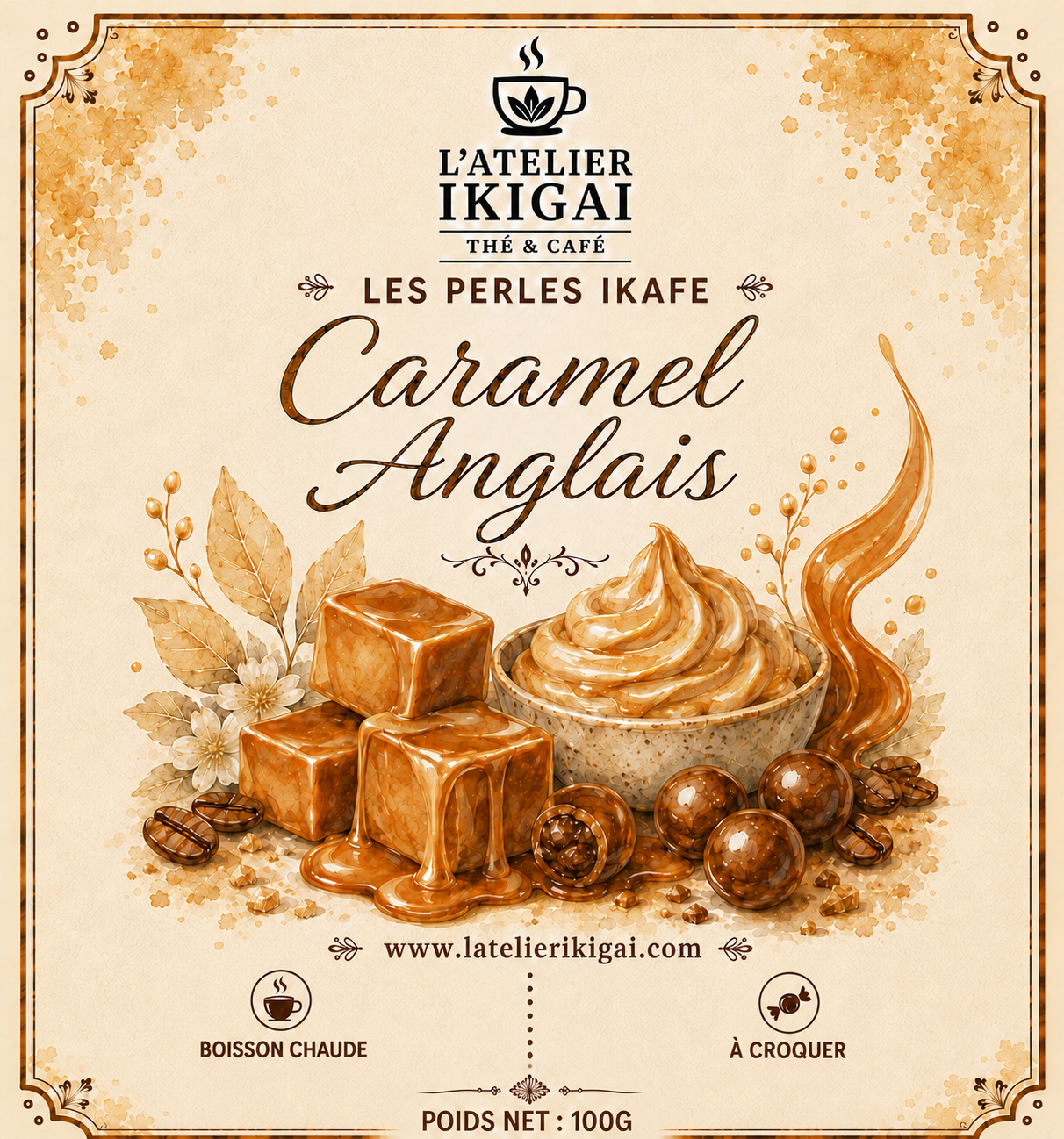Les Perles IKAFE Caramel Anglais Caramel Anglais – Les Perles IKAFE de L’Atelier Ikigai