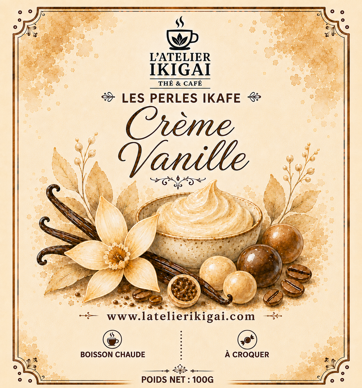 Crème Vanille – Les Perles IKAFE Crème Vanille – Les Perles IKAFE de L’Atelier Ikigai