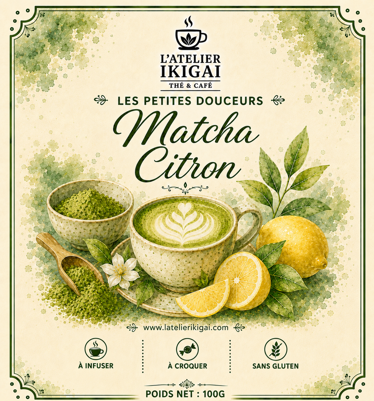 Matcha Citron – Les Petites Douceurs Matcha Citron – Les Petites Douceurs de L’Atelier Ikigai