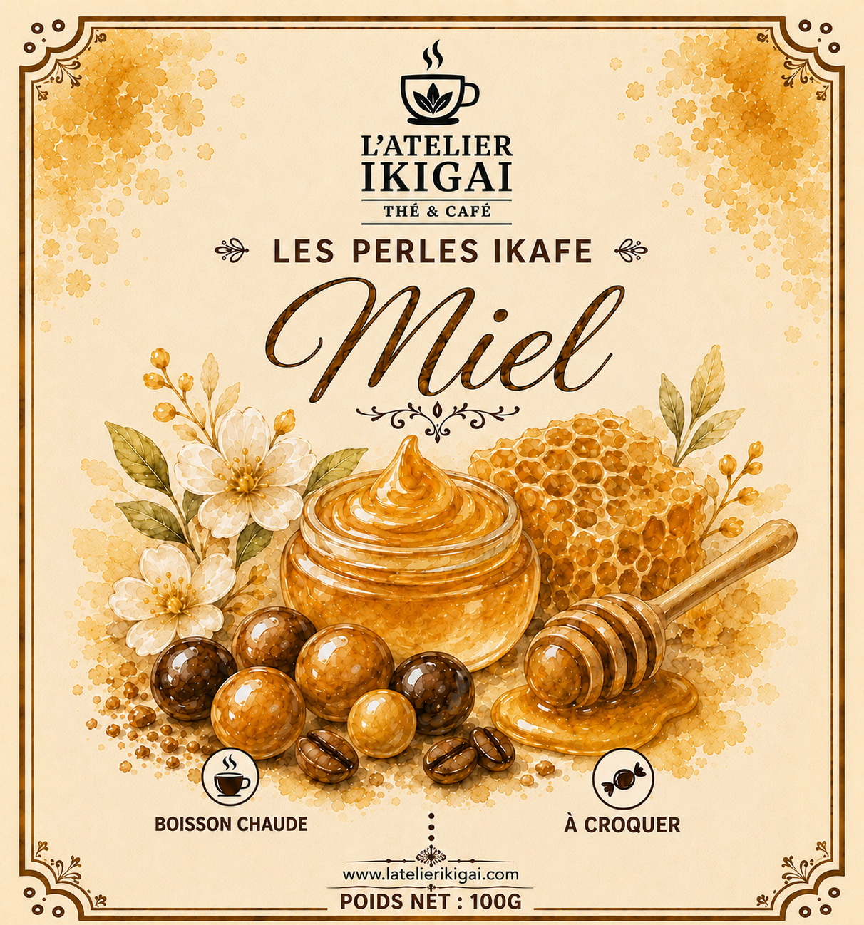Miel – Les Perles IKAFE Miel – Les Perles IKAFE de L’Atelier Ikigai